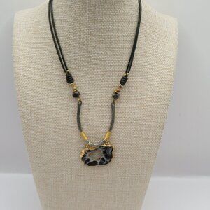 Nakamol Boho Stone Slice Necklace